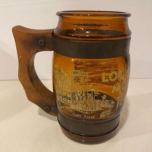 Vintage Lookout Mountain Tennessee Brown Barrel Mug – Siesta Ware Style Souvenir